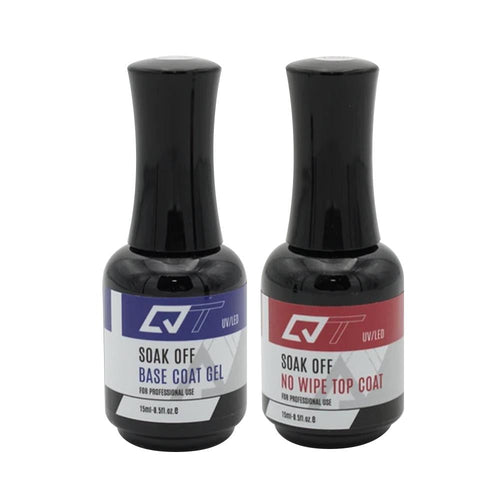 QT Base Coat & No Wipe Top Coat by QT sold by DTK Nail Supply