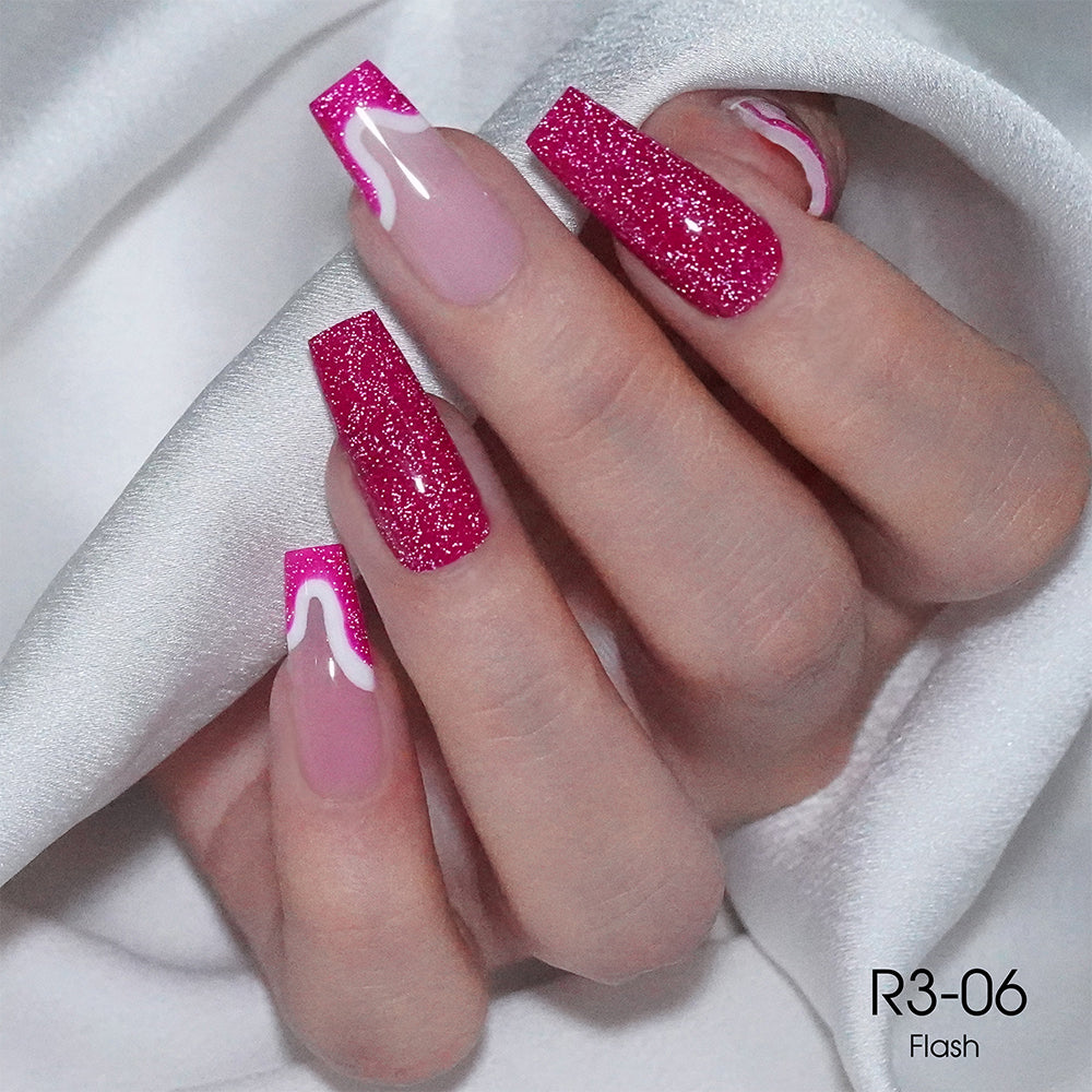 LAVIS Reflective R03 - 06 - Gel Polish 0.5 oz - Pretty In Pink Collection
