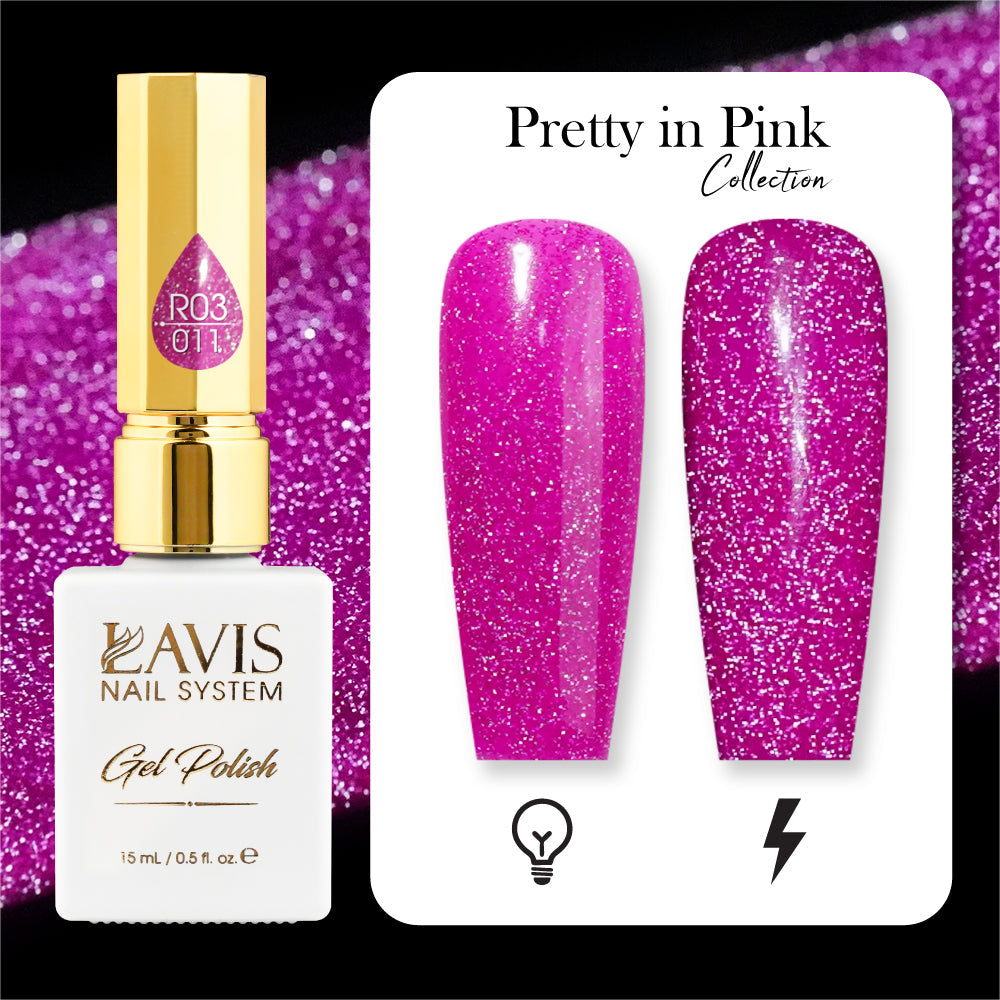 LAVIS Reflective R05 - 32 - Gel Polish 0.5 oz - Glow With The Flow Reflective Collection