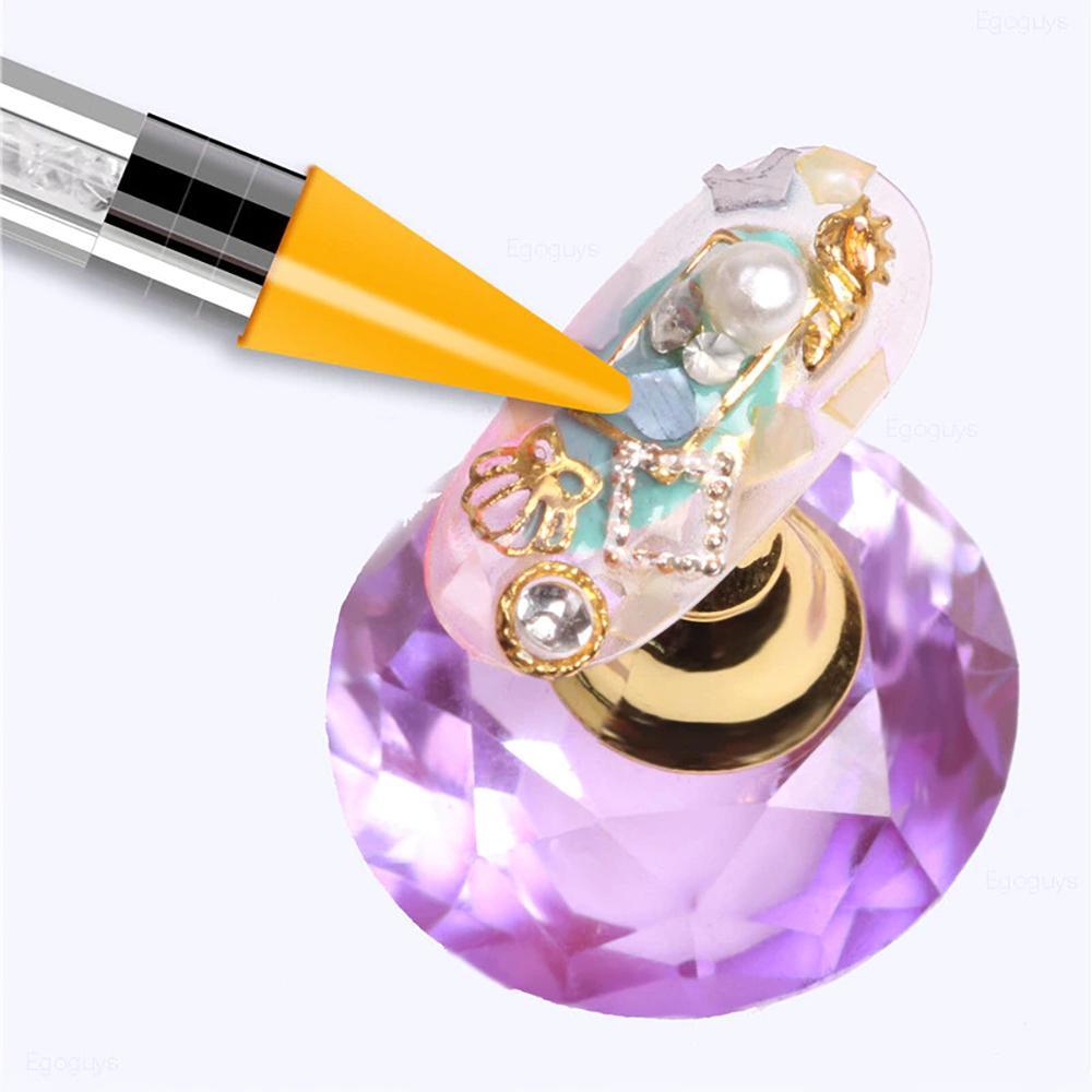 Rhinestone Dual-ended Wax Dotting Pen - Pink