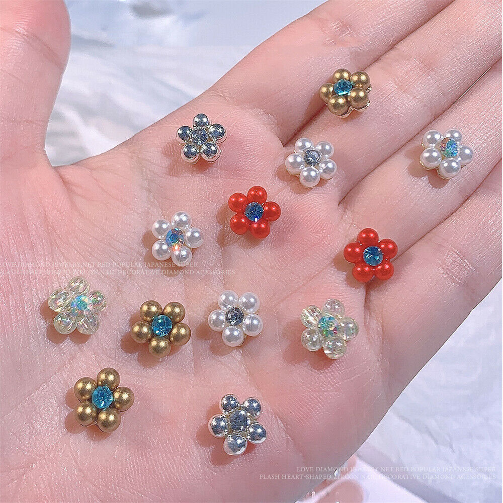 Flower Ornament 6 Grid Pack - Alloy Flowers