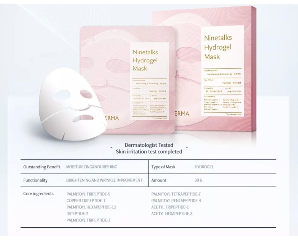 Celderma Ninetalks Hydrogel Mask Korean Mask Pack (4 Pcs)