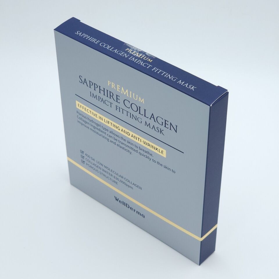 WellDerma Premium Sapphire Collagen Impact Fitting Mask 25g