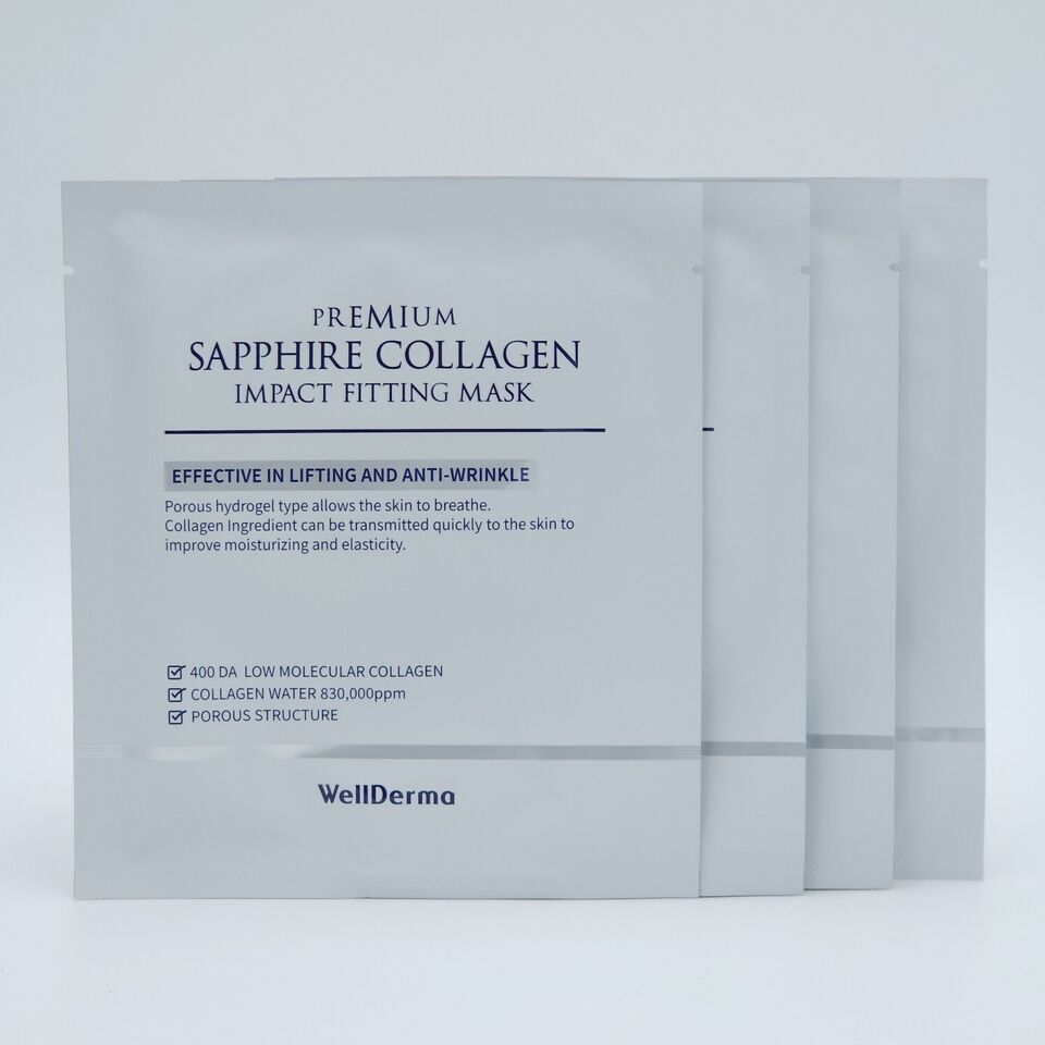 WellDerma Premium Sapphire Collagen Impact Fitting Mask 25g