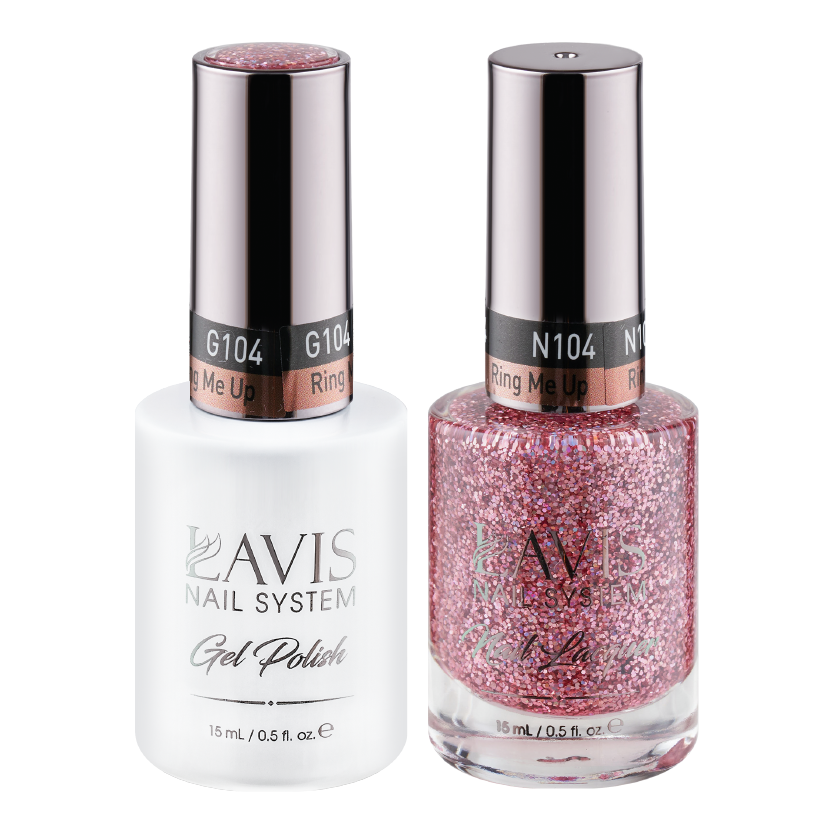 LAVIS Holiday Gift Bundle Set 25: 7 Gel & Lacquer, 1 Base Gel, 1 Top Gel - 094; 095; 108; 083; 101; 084; 104