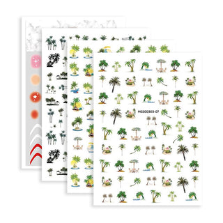 4pcs Summer Stickers