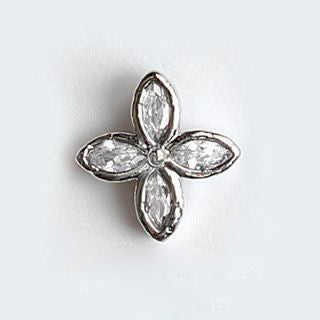 LX2 #331-332 2PCS Four Petal Flower Nail Charm