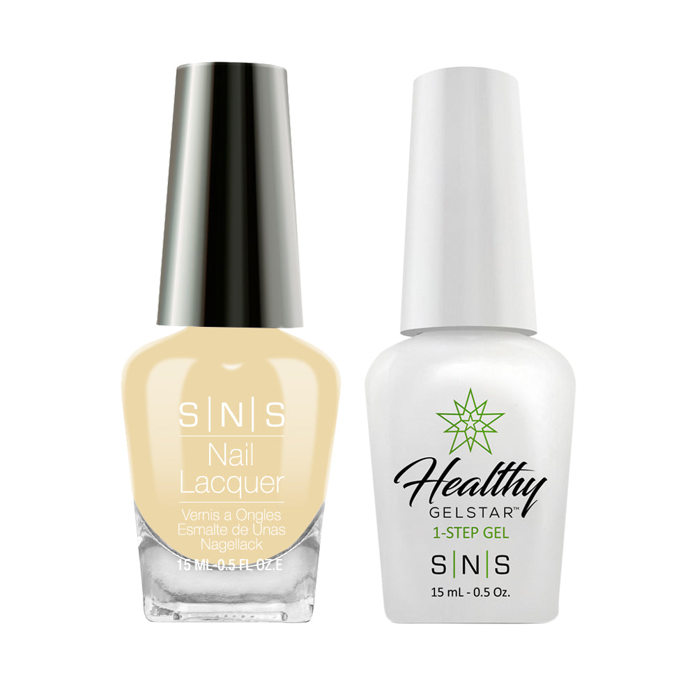 SNS SG24 Lemon Meringue Jewels - SNS Gel Polish & Matching Nail Lacquer Duo Set - 0.5oz