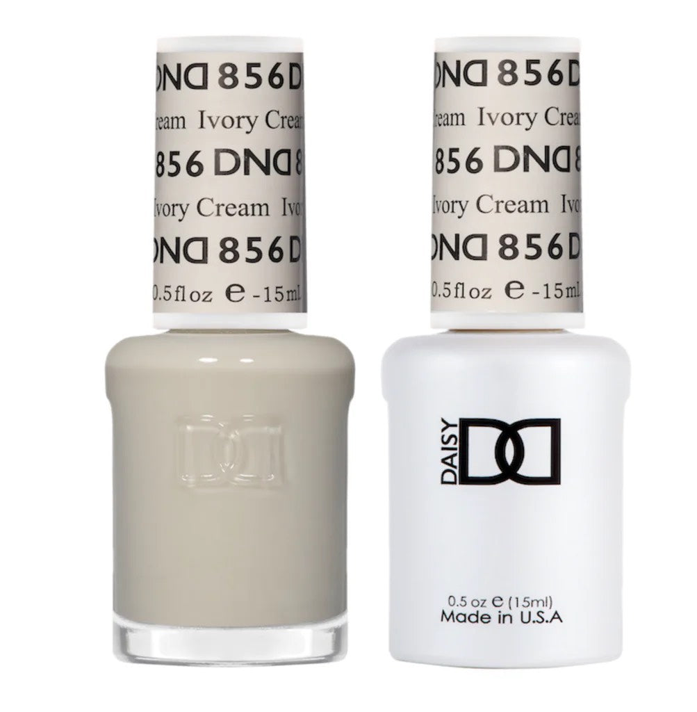 DND Gel Nail Polish Duo - 856 Ivory Cream - DND Sheer Collection