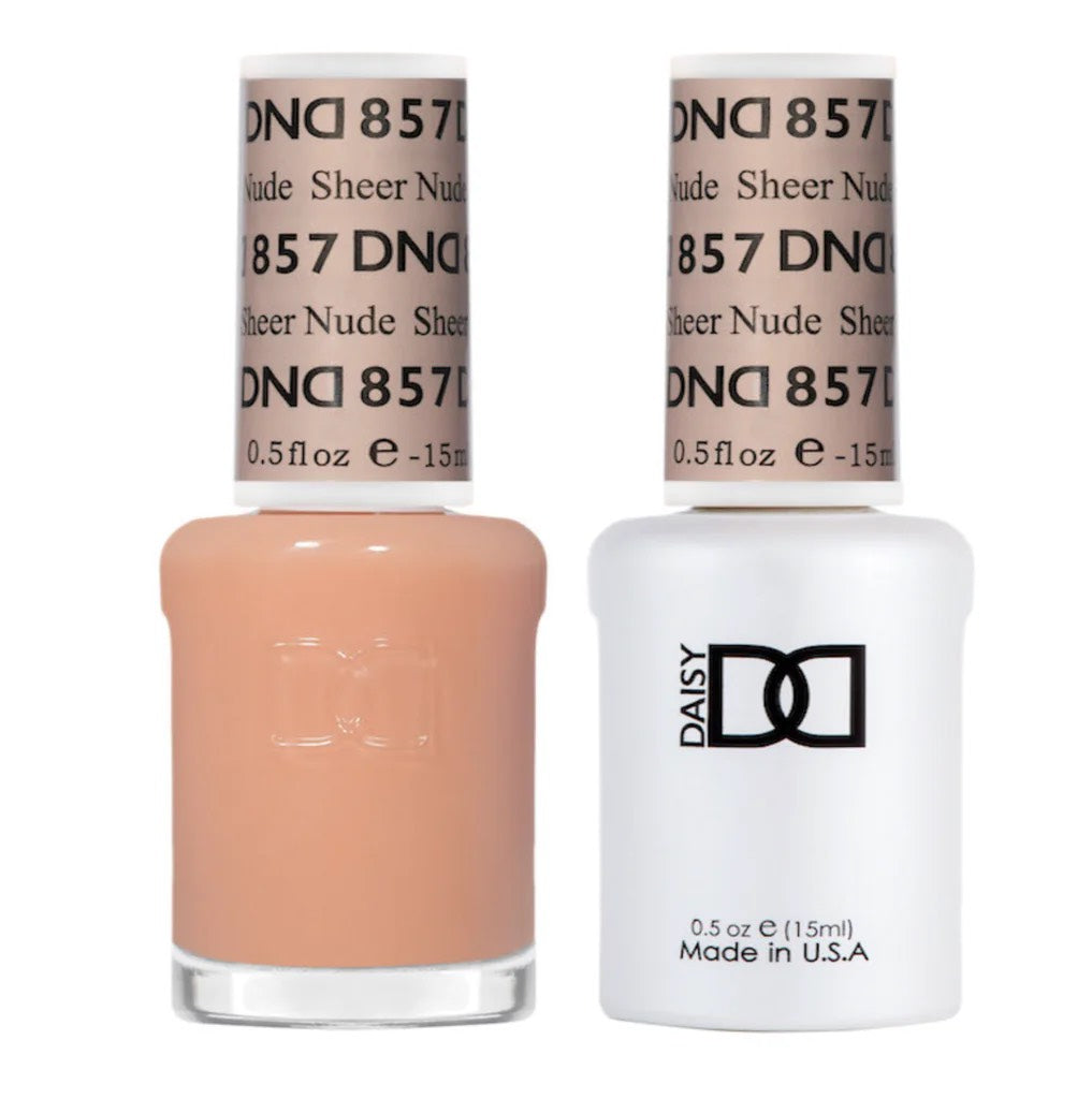 DND Gel Nail Polish Duo - 857 Sheer Nude - DND Sheer Collection