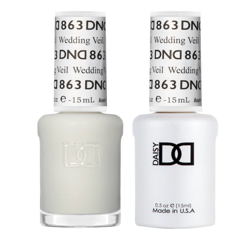 DND Gel Nail Polish Duo - 863 Wedding Veil - DND Sheer Collection